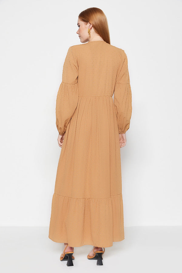 Trendyol Modest Double Breasted Collar Woven Dress TCTSS23EB00296