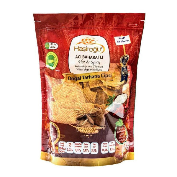 Haşiroğlu Hot Spicy Natural Tarhana Chips 225 G ℮