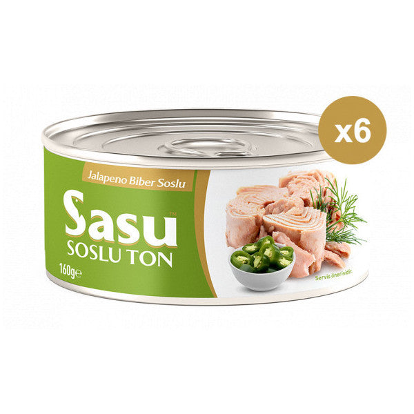 Sasu Jalapeno Pepper Tuna 6X160G Whole Slice