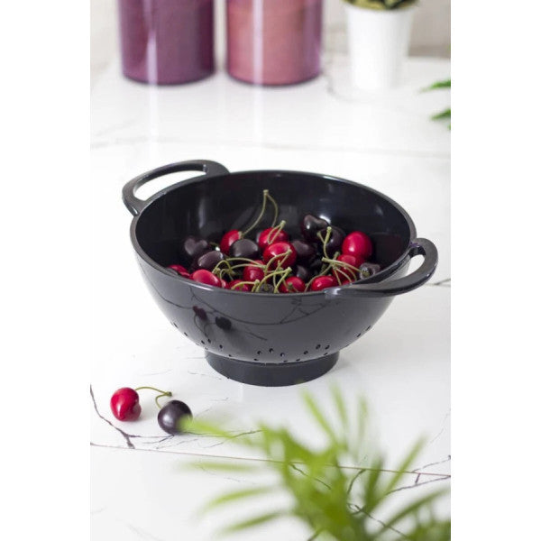 Acrylic Black Pasta Strainer & Vegetable Fruit Strainer