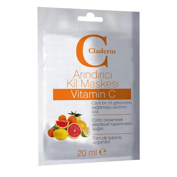 Claderm Clay Mask 20 Ml Sachet – Vitamin C