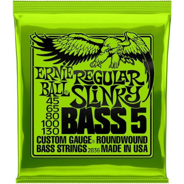 Ernie Ball P02836 Regular Slinky Nickel 45-130 (5-String) Bass Guitar String