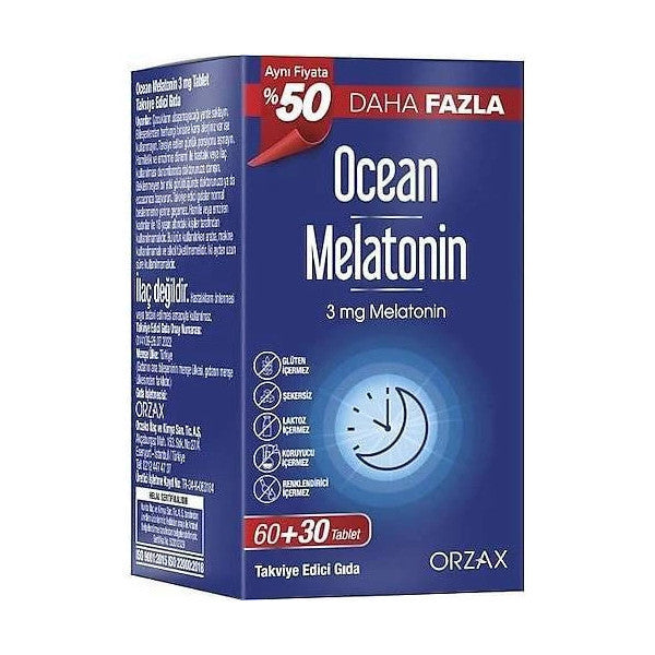 Ocean Melatonin 3 Mg 60+30 Tablets