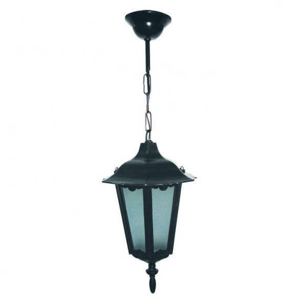 Hexagon Lantern Single Black Chandelier Garden Lamp