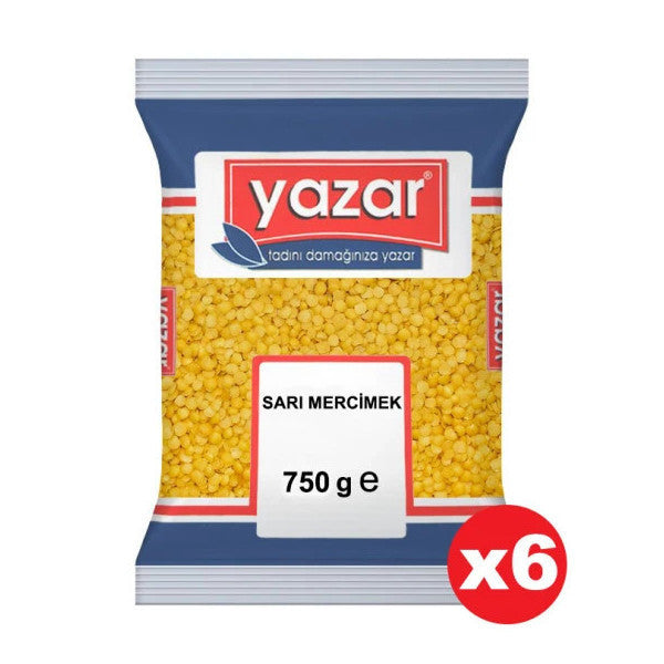 Yazar Yellow Lentils 750 Gr X 6 Pieces