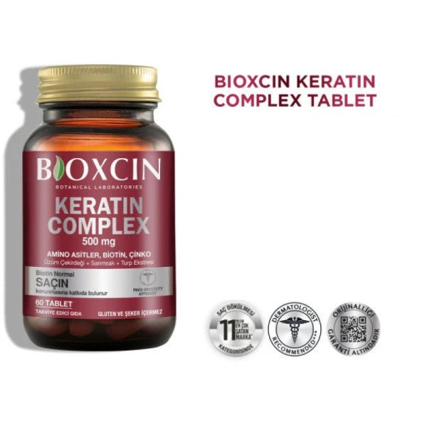 Bioksinin keratin kompleksi 500 mg 60 tablet