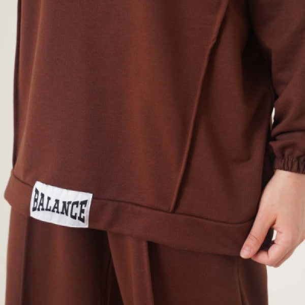 Balance Emblem Hooded Brown Double Set