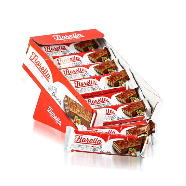 Fiorella Chocolate Coated Wafer 26 Gr 24 Pieces (1 Box)