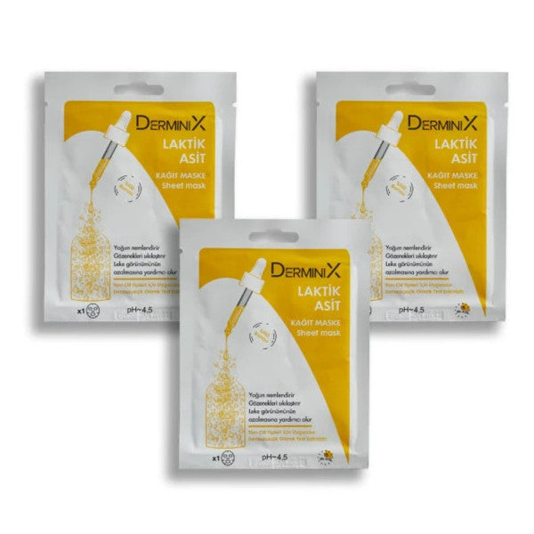 Derminix Lactic Acid 3 Piece Mask Set