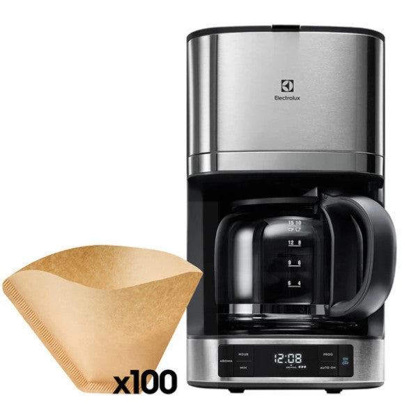 Electrolux Ekf7700 Filter Coffee Machine + Menalux 100Pcs Filter Paper