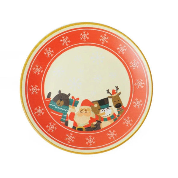 Keramika Yeni Yıl Sevimli Noel Baba Servis Plaka 26 CM 21654