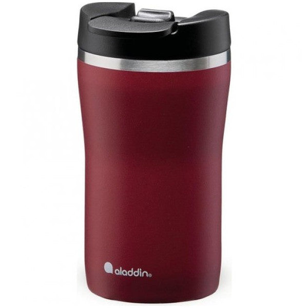Aladdin Cafe Thermavac Leak-Lock ™ Stainless Steel Claret Red Mug 0.25 Lt