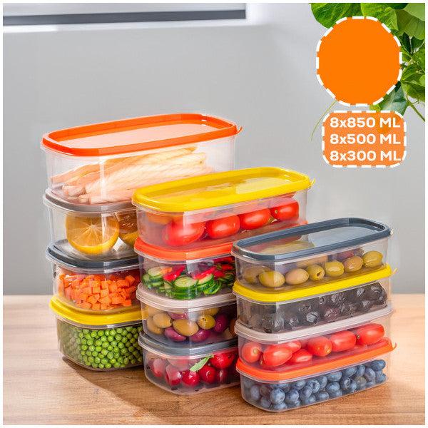 Porsima 1001 24-Piece Deep Freezer Microwave Storage Container - Multi-Purpose Food Storage Container Set