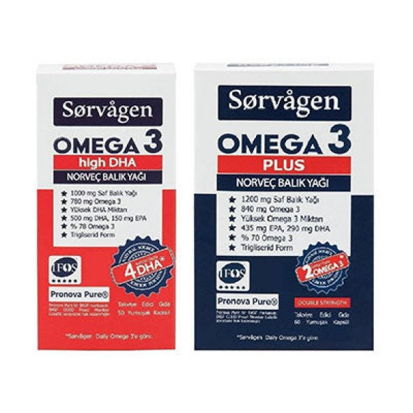 Sorvagen Omega-3 High Dha & Omega-3 Plus