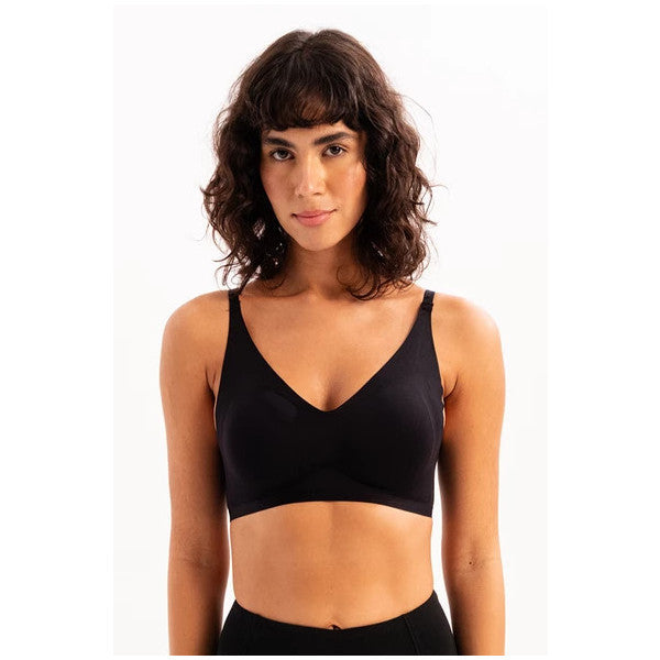 Justever Seamless Removable Support Bra Black Women's Lace Bra - Luna