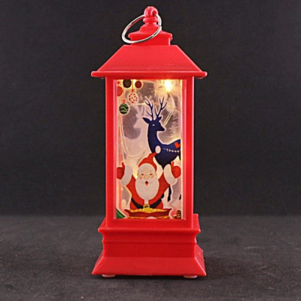 Decorative New Year Gift Christmas New Year 2023 Themed Fairy LED Mini Lantern with Hanging Handle Red