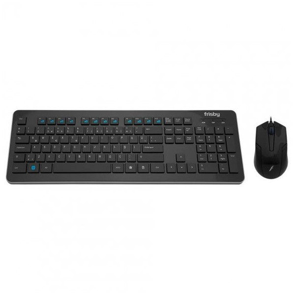 Frisby Q Wired Keyboard-Mouse Set, Office, Black