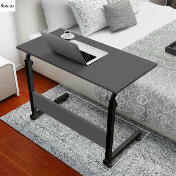 Height Adjustable Desk - Anthracite (With Wheels) 80X40