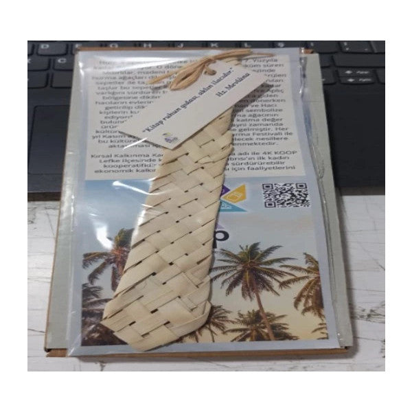 Cyprus Handcrafted Date Palm Branch Bookmark