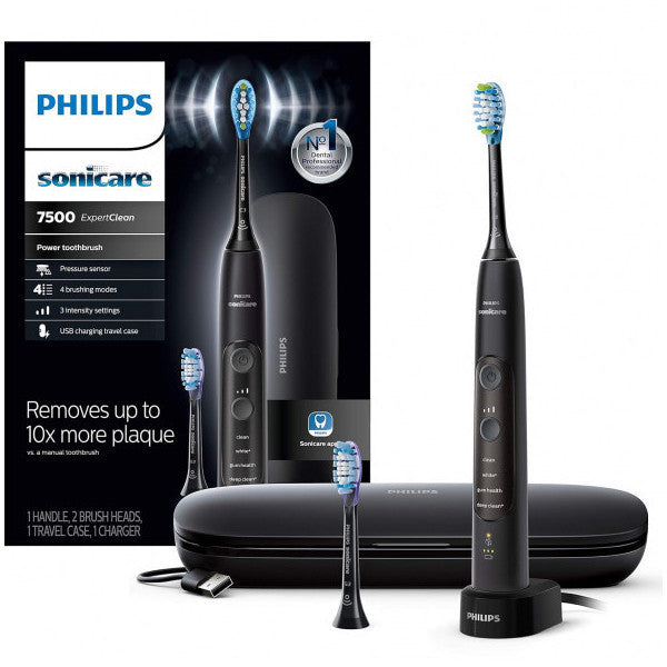 Philips Sonicare Expertclean 7500, Rechargeable Electric Toothbrush - Black