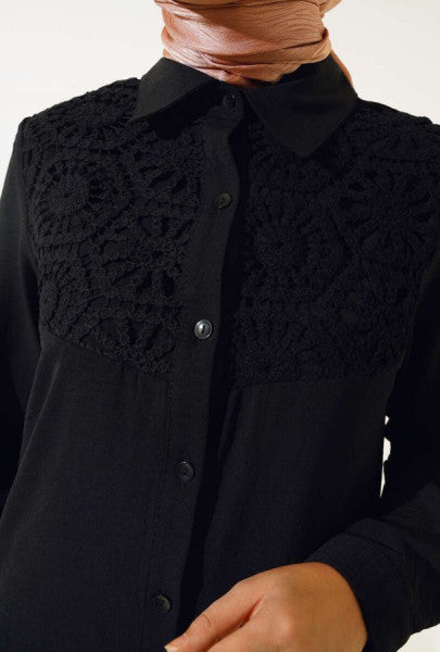 Black Lace Laced Double Suit