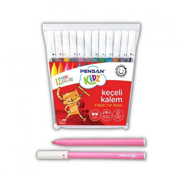 Felt Tip Pen 12 Colors Pensan Felt Tip Pen 1 Pack