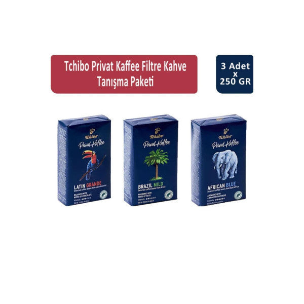 Tchibo Privat Kaffee Filter Coffee Introduction Package 250 Gr X 3 Pieces