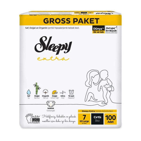 Sleepy Extra Daily Activity Gross Pack Baby Diaper Size 7 Xxlarge 100 Pieces