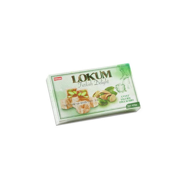 Elvan Pistachio Turkish Delight 450 Gr (1 Pack)