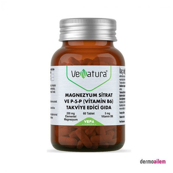 Venatura Magnesium Citrate And P-5-P Vitamin B6 60 Tablets