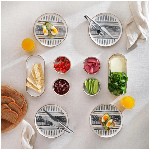 Schafer Sunny Breakfast Set For 4 Persons 10 Pieces-Grey