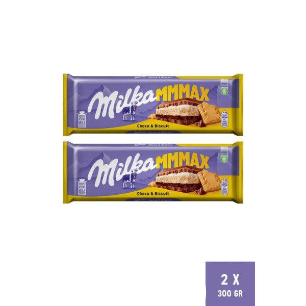 Milka Choco & Biscuit Tablet Chocolate 300 Gr Mmmax - 2 Pieces