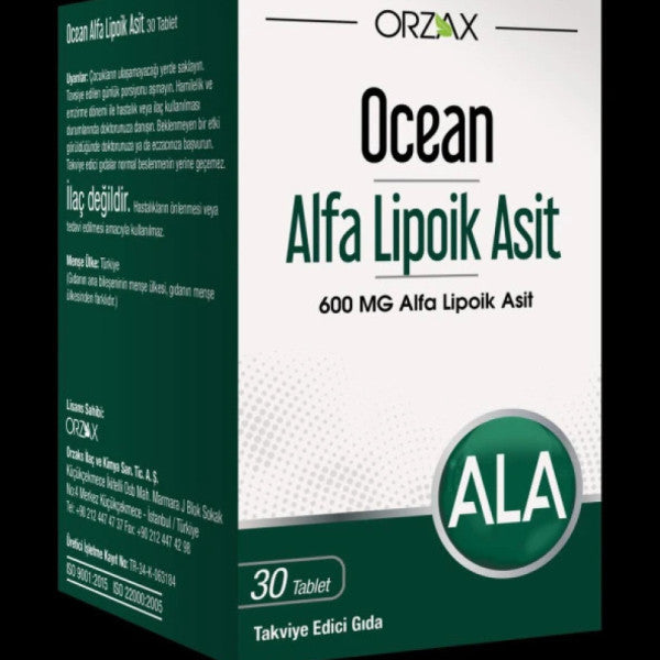 Ocean Alfa Lipoic Asit 600 mg 30 tablet