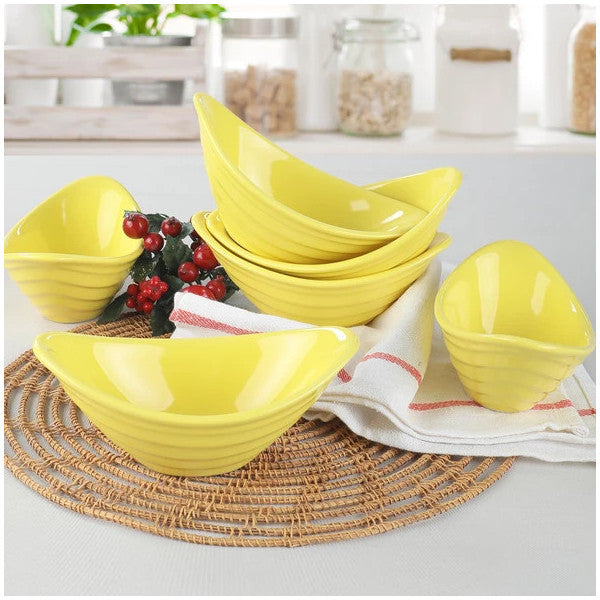 Keramika Gondola Yellow Snack Bowl 16 Cm 6 Pieces - 100