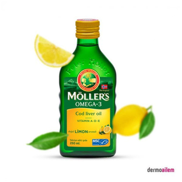 Möllers Omega-3 Fish Oil Natural Lemon Flavor 250 Ml