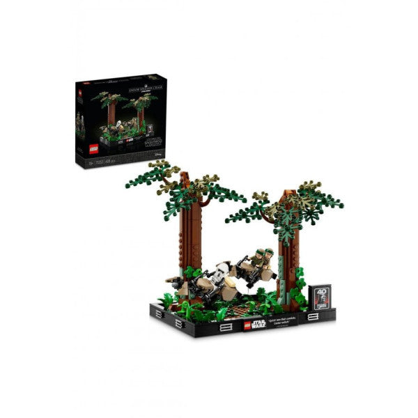 Lego Star Wars Endor Speederachtervolging Diorama