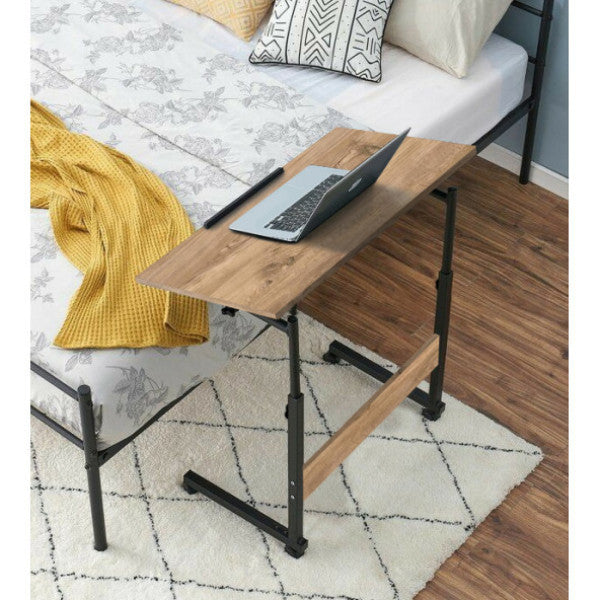 Height Adjustable, Inclined And Foldable Laptop Stand - Atlantic Pine (With Wheels)