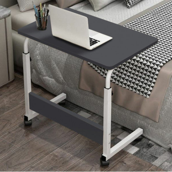 Yükseklik ayarlanabilir dizüstü bilgisayar standı ve masası - antrasit beyaz (tekerleklerle)