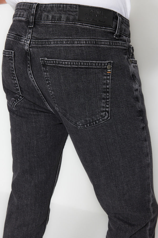 TRENDYOL MAN Black Men's Premium Stretch Fabric Skinny Fit Jeans Denim Trousers TMNSS23JE00039