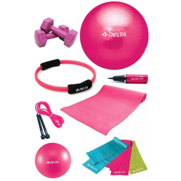 Delta Pfs Fuchsia Full Pilates Set With 4 Mm Cushion ( 55 Cm - 20 Cm )