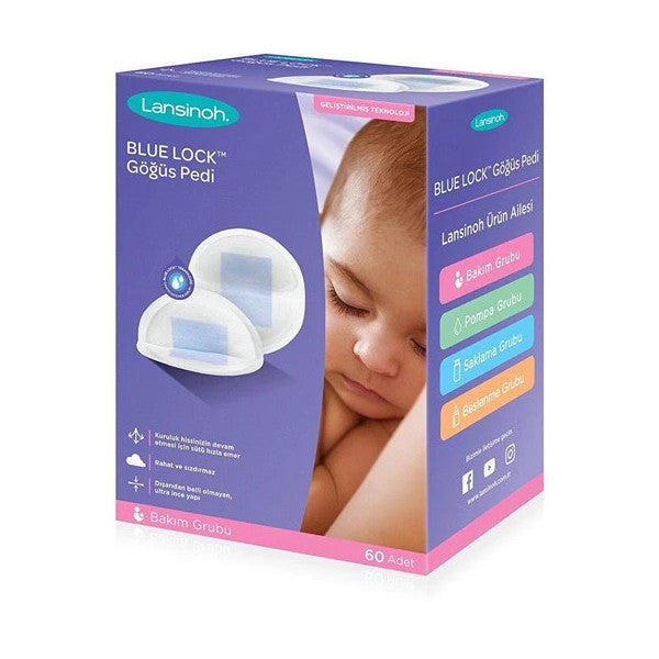 Lansinoh Blue Lock Breast Pads 60 Pieces