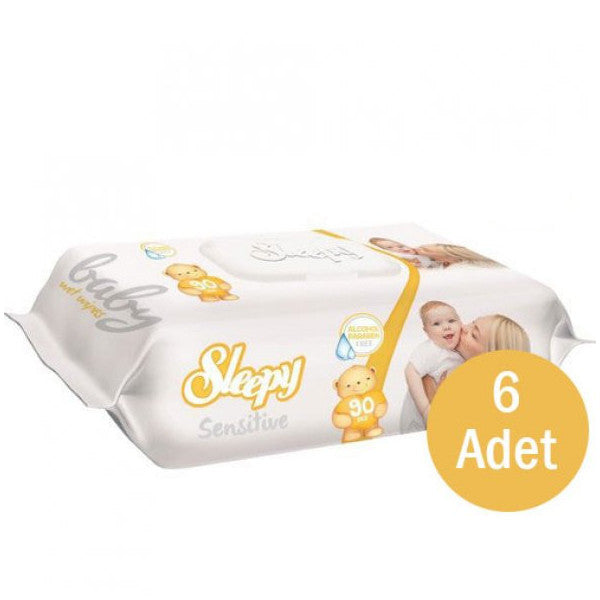 Sleepy Sensitive Wet Wipes 6X90 Pieces