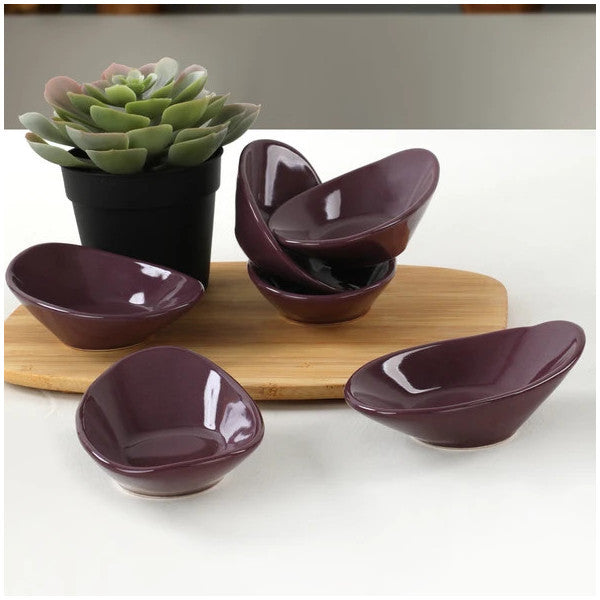 Keramika Purple Wave Snack/sauce Bowl 12 Cm 6 Pieces