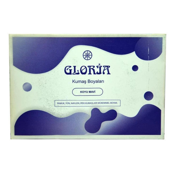 Gloria Dark Blue Color Cotton Wool Nylon Silk Fabric Dye 10Gr