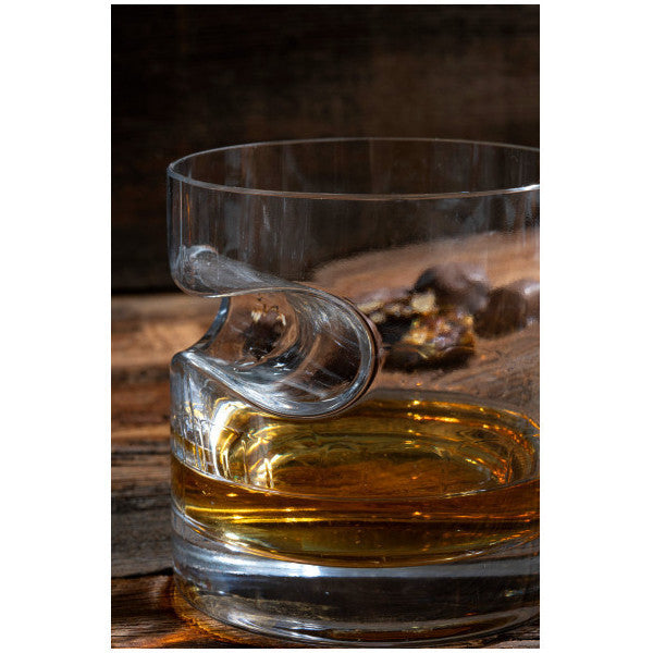 Glamis Glass Cigar Indented Whiskey Glass