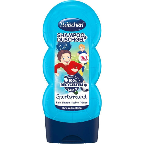 Bübchen Children's Shampoo & Shower Gel 2 İn 1 Sporty Friend 230 Ml