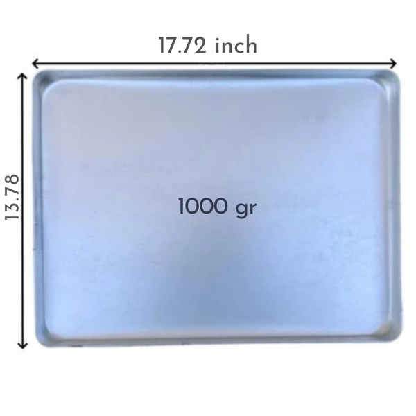 Pastaland Aluminum Baklava & Pastry Baking Tray (1000G) – 35X45X3.5 Cm