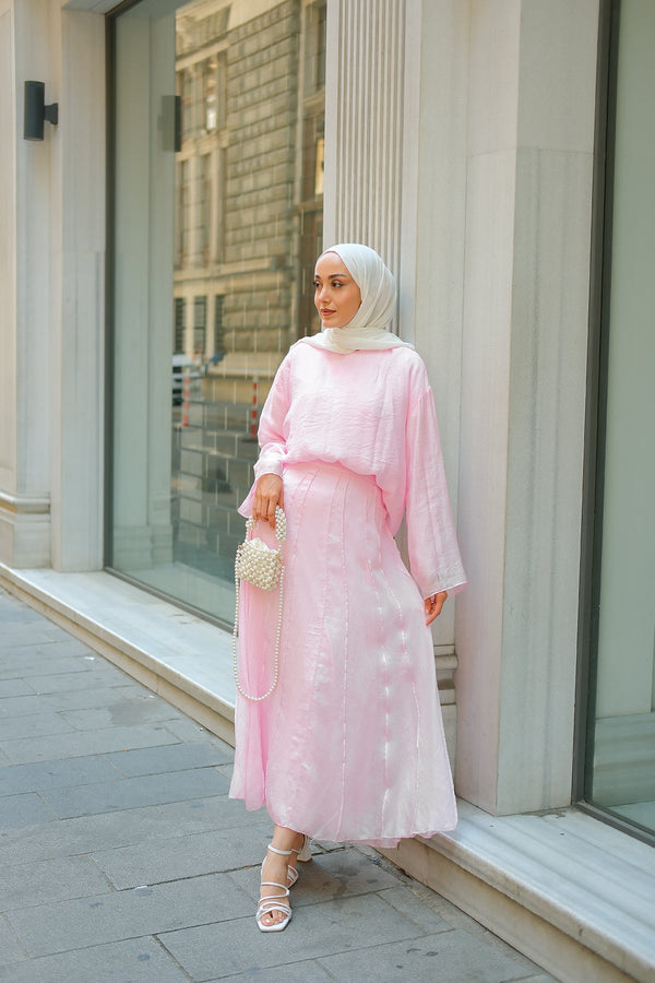 Self-Patterned Duo Set – Pink