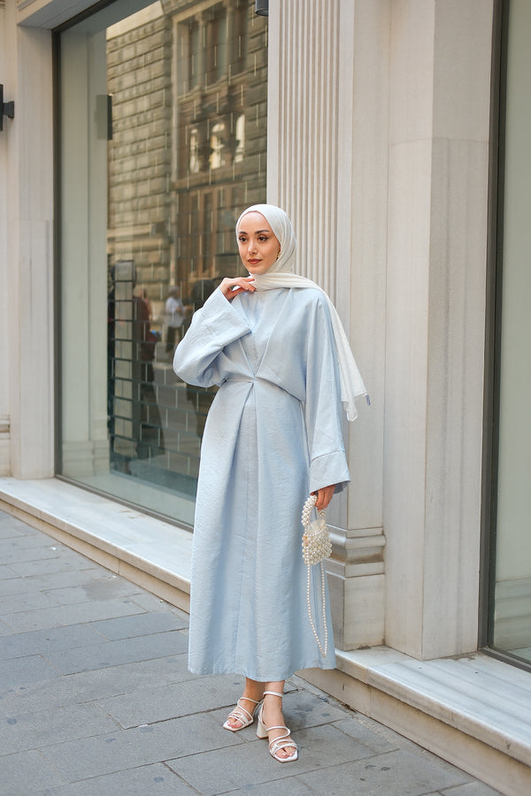 Tie-Detail Dress – Blue