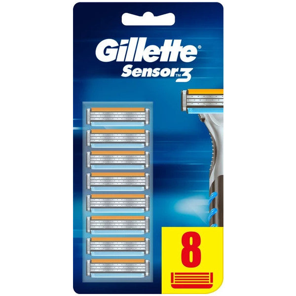 Gillette Sensor3 Replacement Razor Blades 8 Pieces